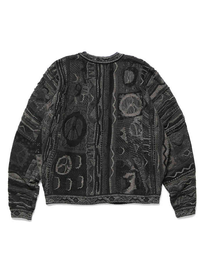 

Capt Kapital Anti War Men's and Women's Loose Knit Round Neck Pullover, Black