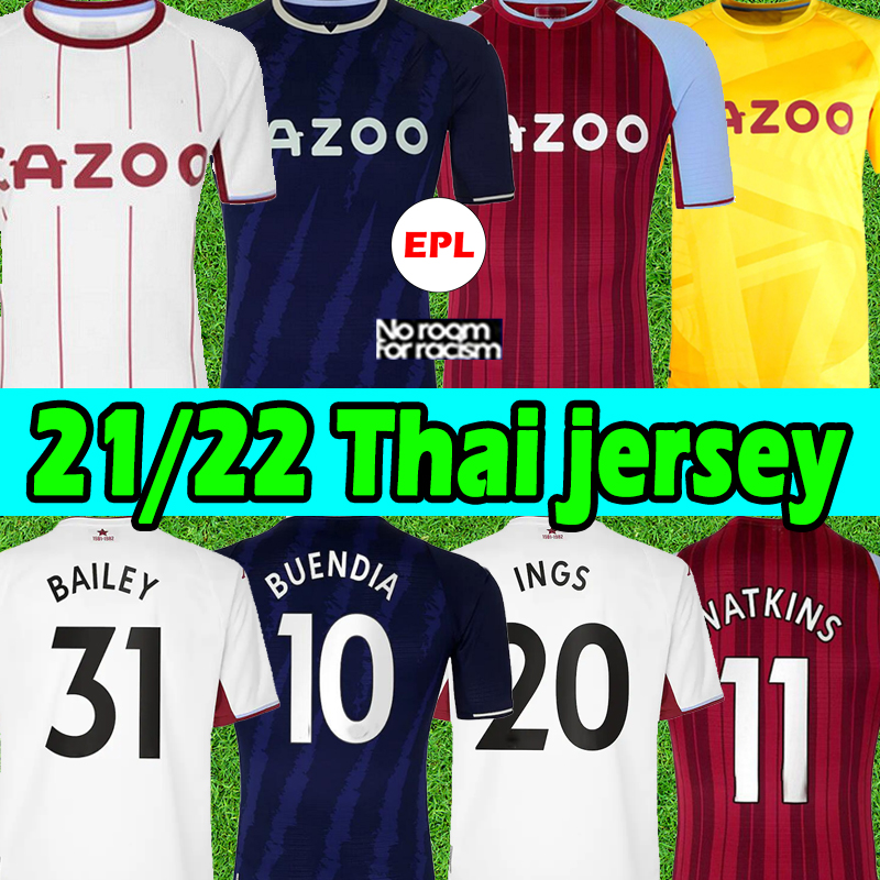 

2021 2022 Aston soccer jerseys 21/22 Villa Buendia El Ghazi Traoré GREALISH KODJA WESLEY McGINN WATKINS SANSON Luiz Men kids kit Football shirts top, 21 22 gk