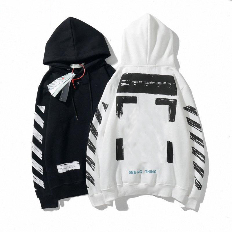 

Autumn and Winter Swearshirt Fashion Brand Off Arrow Print Black White Hooded Loose Pullover Luxury Men's Women's Hoodies