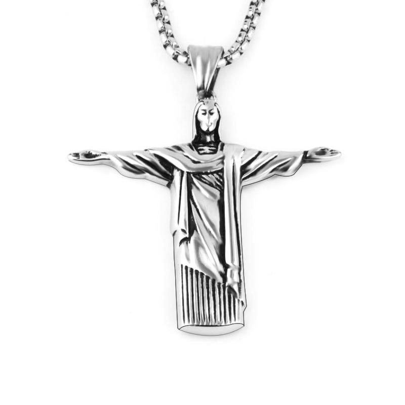 

Pendant Necklaces Vintage Rio De Janeiro Jesus Necklace Hip-hop Cool Ornament