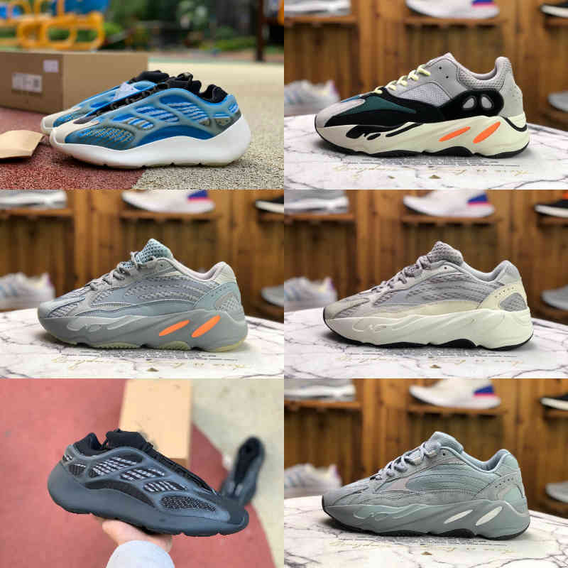 

High Quality Kanyes Inertia Mens Running Shoes Wests V2 V3 380 Wave Black Static Runner MNVN Solid Grey Magnet Bone Tephra Geode Womens Sneakers F19