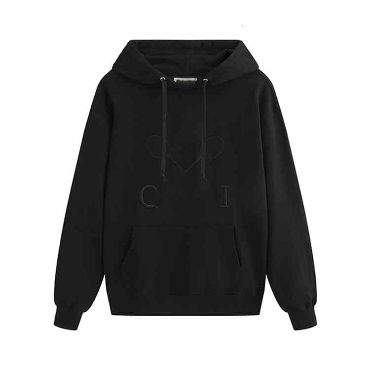 

Men's Hoodies & Sweatshirts Men women Europe and the United States street crowned striped loose hoodie cotton sweater jacket pullover M7XC, Black