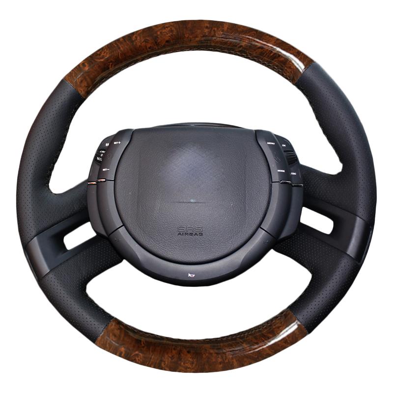 

Steering Wheel Covers Yuji-Hong Artificial Leather Car Case For C4 Picasso 2007-2013 Carbon-fiber Mahogany Cover