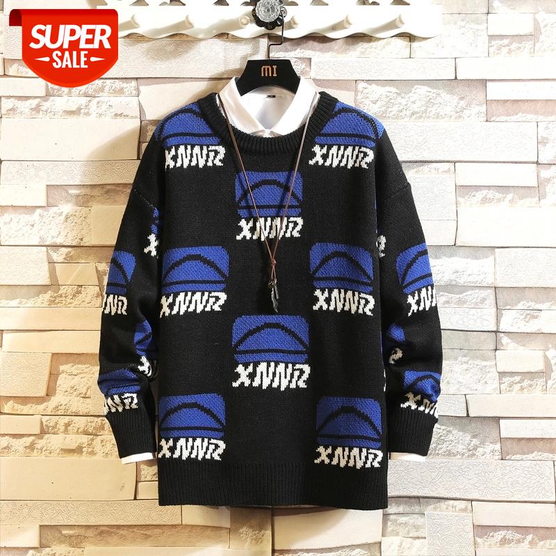 

Men'S Sweaters Spring Autumn Winter Clothes 2020 Black Pull OverSize -4XL 5XL Korea Style Casual Standard Pullovers #Of6H, White;black