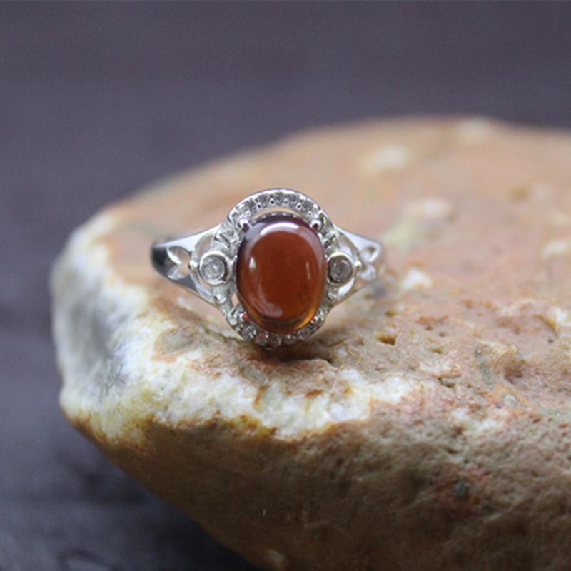 

Cluster Rings [ Factory Direct Sale] Fashion Jewelry Classic Garnet 925 Silver Inlay Ring For Women