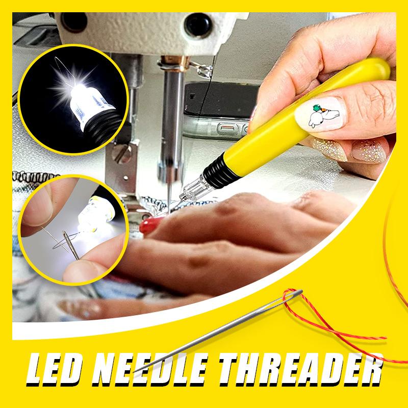 

Sewing Notions & Tools Lighted Needle Threader Yellow Bow Wire Stitch Insert Machines Insertion Tool Acces