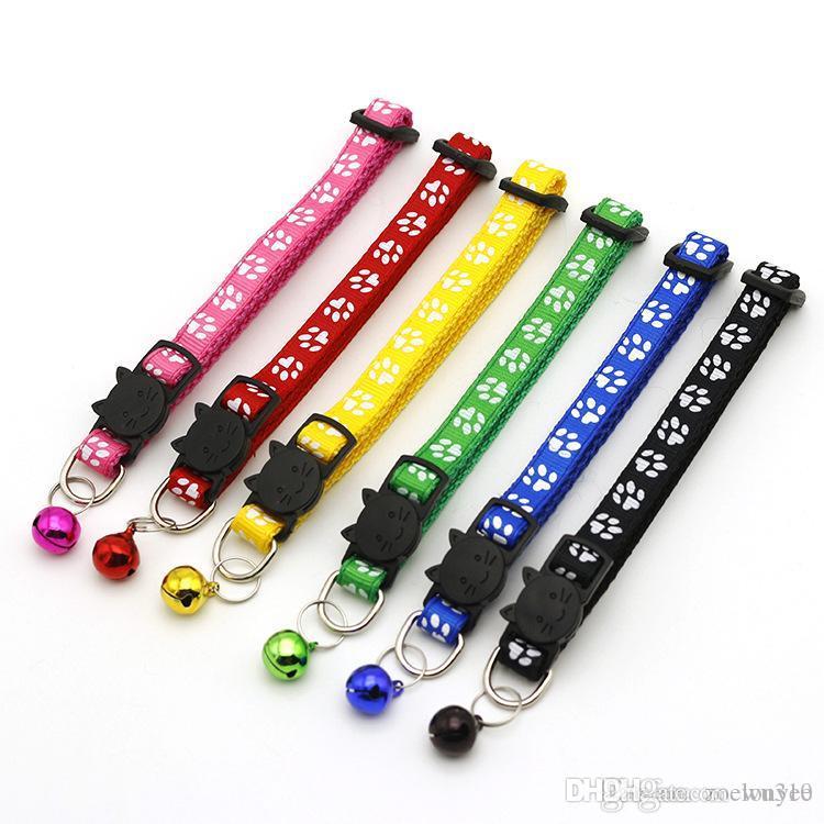 

Easy Wear Cat Dog Collar Leashes With Bell Adjustable Buckle Dogs Puppy Pet Supplies Accessories Small Pets Safety Collares VT0833
