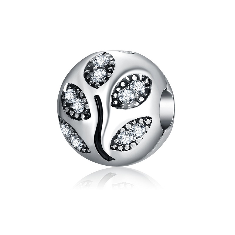 

Fits Pandora Biagi Bracelets 20Pcs Leave Crystal Silver Safety Anti-Drop-Clip Buckle Charm Bead Stopper Beads For Wholesale Diy European Sterling Necklace Jewelry
