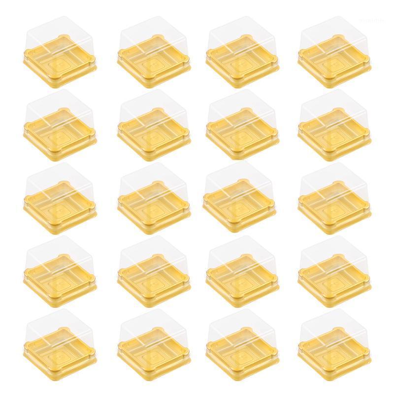 

Gift Wrap 150 Pcs Square Moon Cake Boxes Egg-Yolk Puff Containers Packing