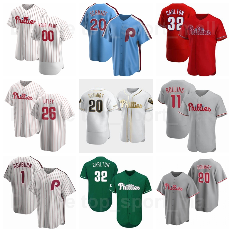 

Baseball 20 Mike Schmidt Jersey 32 Steve Carlton 11 Jimmy Rollins 1 Richie Ashburn 6 Ryan Howard 26 Chase Utley Man Woman Youth, Men flexbase