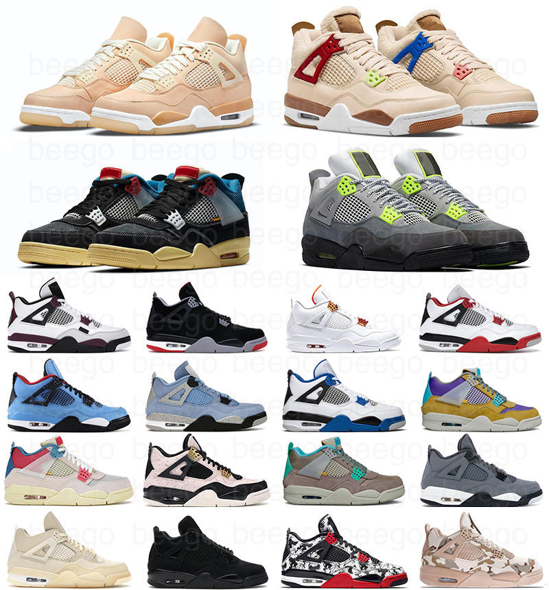 

with box 4 4s red thunder jumpman basketball shoes retro black cat cats oreo Lightning Linen University blue UNC silt Men sail Women for trainer sport Outdoor Sneakers, No.1