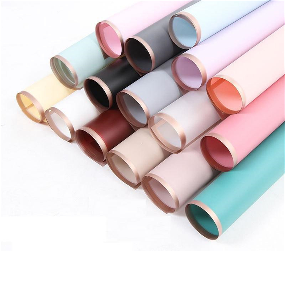 

Christmas Flower Wrapped Paper 20pcs/Pack 60*60CM Wedding Valentine Day Waterproof Bronzing Flower Gift Wrapping Paper