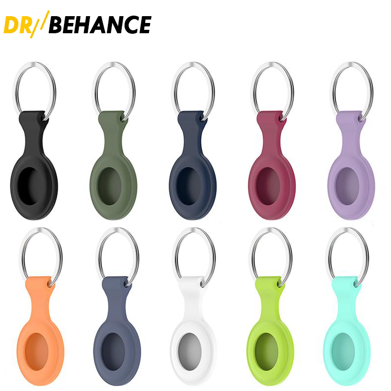 

2021 fashion Silicone Protective Case Keychain Cover for Airtags Airtag Air Tags Locator Tracker Anti-lost Device Protector Sleeve Anti fall scratch, Tell us color