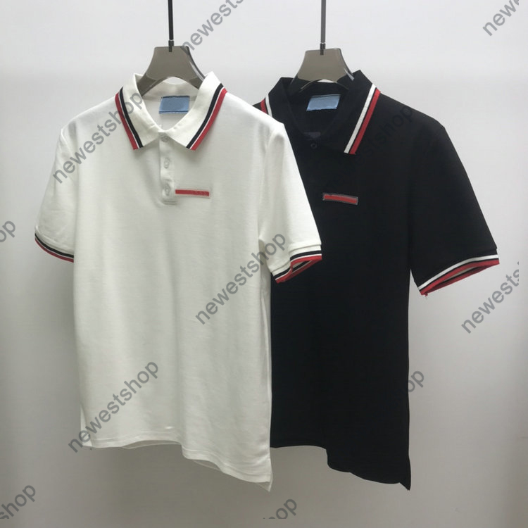 

Europe mens letter printing t shirts polos designer Red label chest geometry sleeve print clothes womens shirt tag Loose style, White