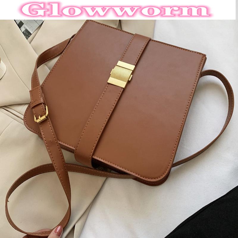 

Retro Fashion Women Handbag 2021 New High Quality PU Leather Female Designer Shoulder Bag Fashion Casual Messenger Bags, Black