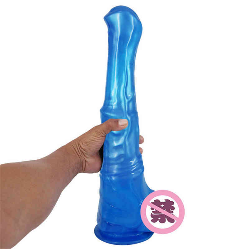 Super long horse Eye Animal Dildo Huge Penis With Suction Cup Female Masturbation Anal Plug Buttplug Sex Toys For Women Men-image-744984535