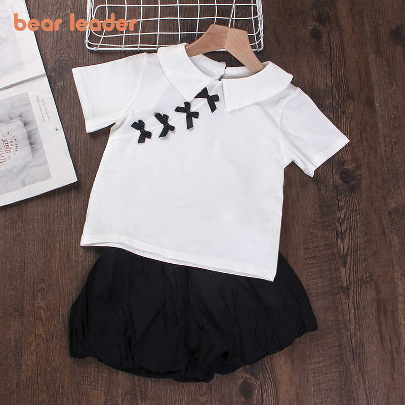 

Bear Leader Kids Casual Summer Clothing Sets Korean Japanese Girls Bowknot Tops And Pants 2Pcs Fashion Kids Outfit 3-7 Years 210708, Az803pink