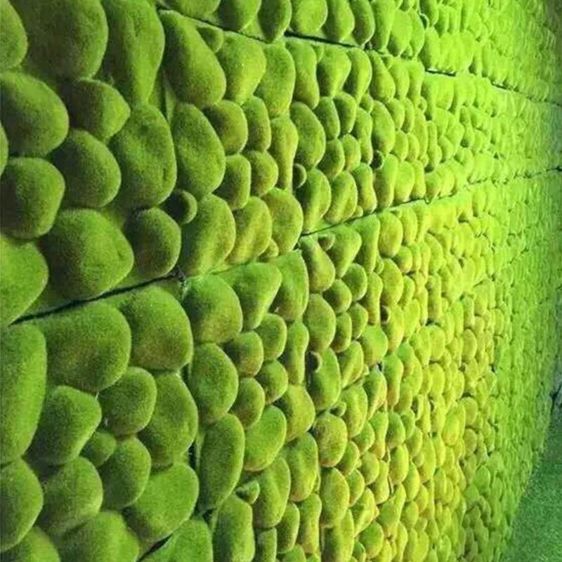 

Stone Shape Moss Grass Mat Indoor Green Artificial Lawns Turf Carpets Fake Sod Moss for Home Hotel Wall DIY Decor, 30x30cm