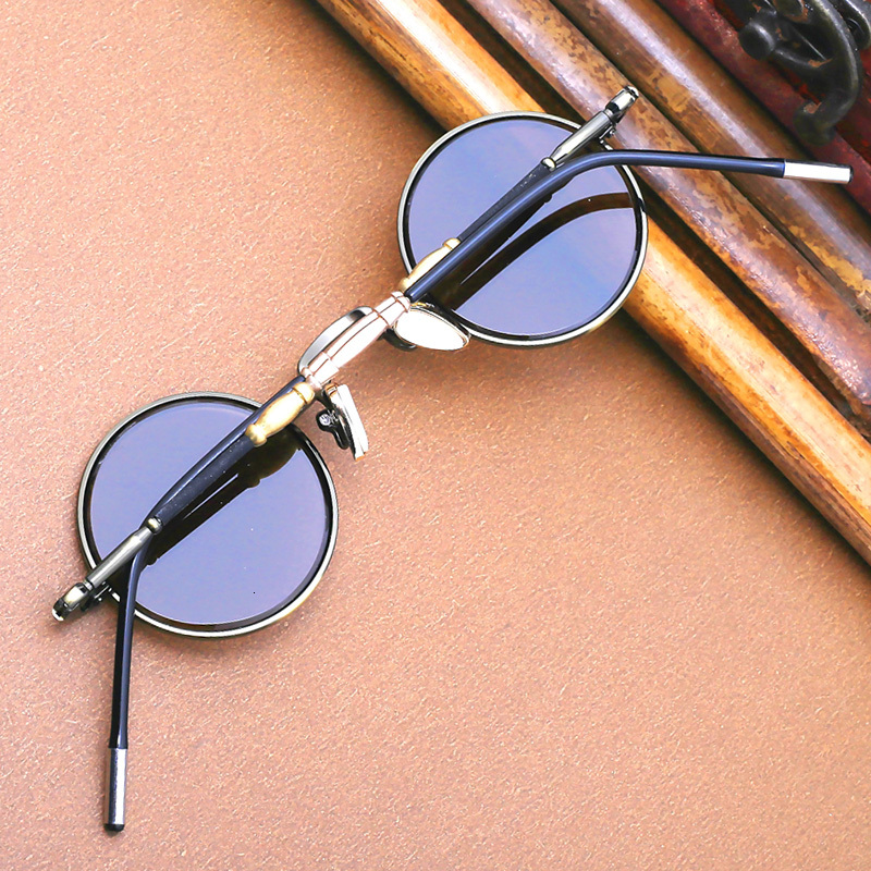 

2021 New Small Round Sunglasses Male Glass Glasses Men Titanium Frame Steampunk Vintage Retro Women Lennon Eyewear O2jx