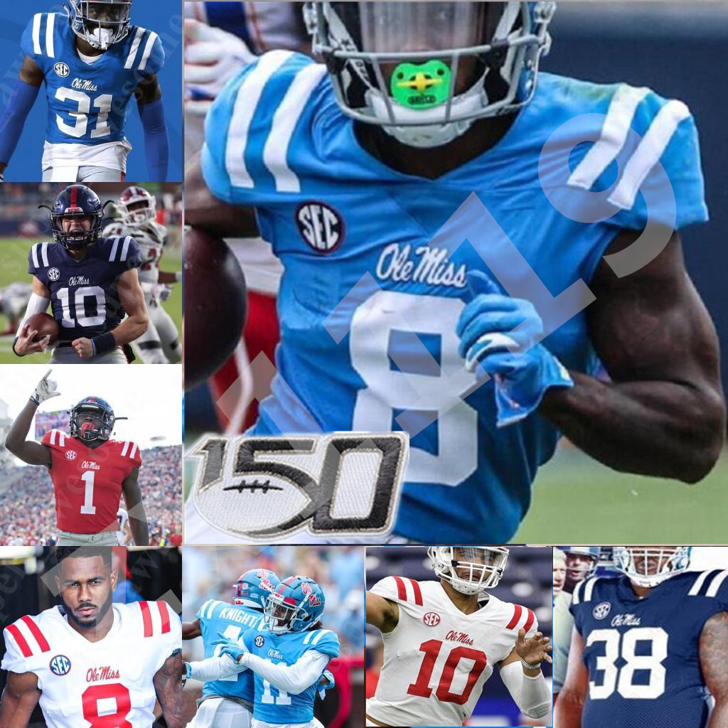 

Ole Miss Rebels jersey DK Metcalf Mike Wallace Eli Manning Chad Kelly Elijah Moore Jerrion Ealy Keidron Football stitched Men women youth jerseys, As pic
