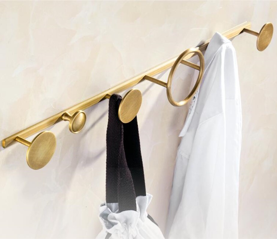 

2021 New Bathroom Towel Wall Mounted Hooks Antique Bronze Robe Brass Kitchen Hat Bag Hanger Holder Clothes Hook Coz1