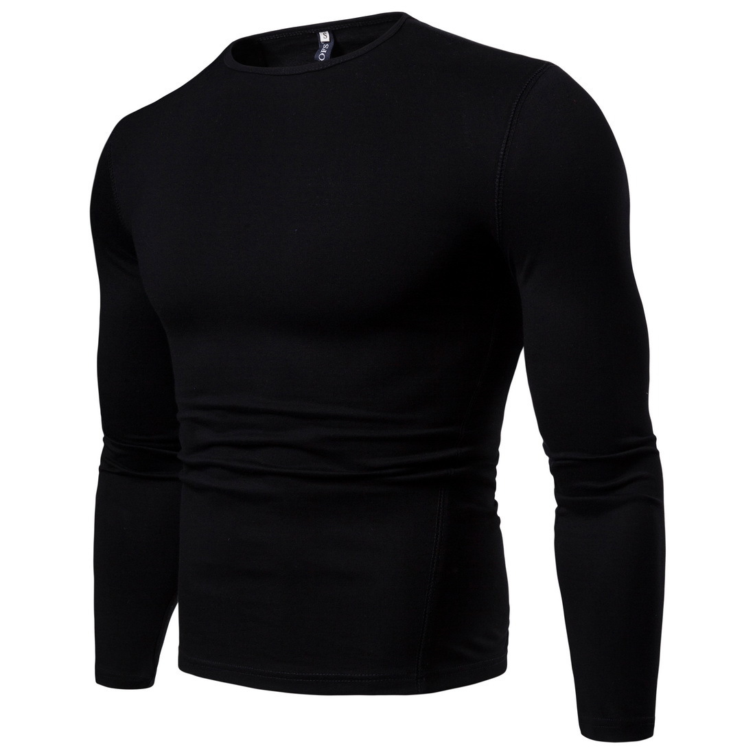 

2021 New Autumn Men Long Sleeve Casual Fashion T-shirt Byb8, Black