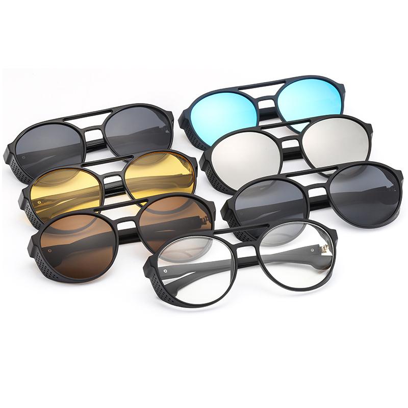 

Sunglasses Women Men Brand Design Retro Goggles Round Flip Up Glasses Steam Punk Vintage Eyewear Fashion Steampunk UV400