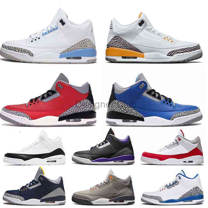 

s Women Men Shoes Laser Orange shoes 3 3s Basketball Navy UNC Fragment Varsity Royal Fashion Mens Trainers Sneakers, With og box