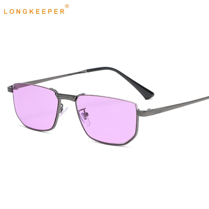 

Sunglasses LongKeeper Classic Square Men Women Vintage Small Metal Frame Glasses Male Fashion Sun Lunettes De Soleil