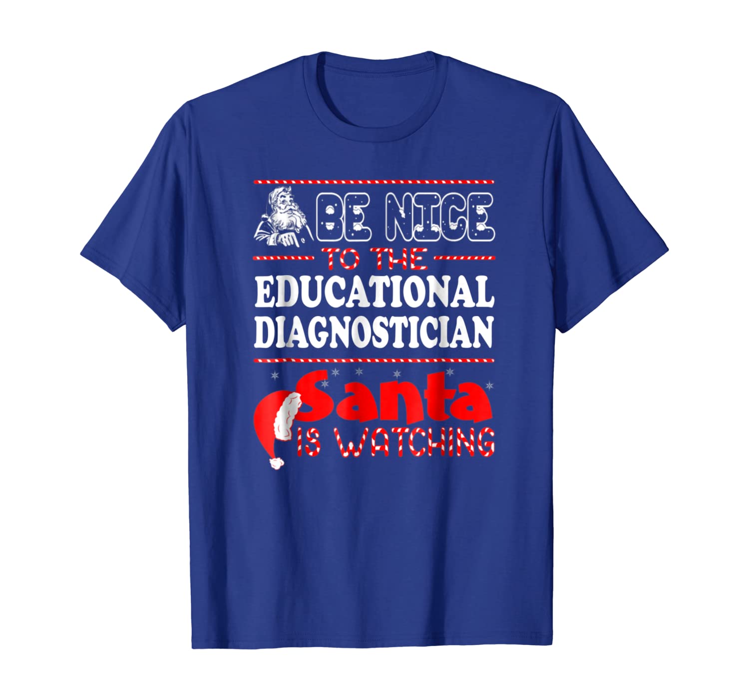 

be nice to the educational diagnostician santa is watching, White;black