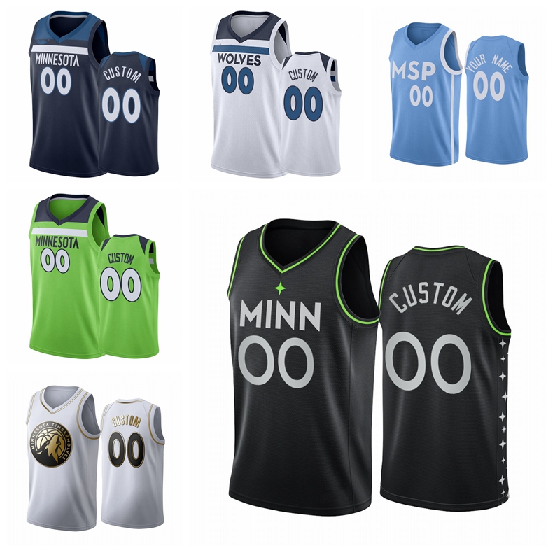 

Custom MinnesotaTimberwolves MEN 2020-21 Black Basketball Jersey