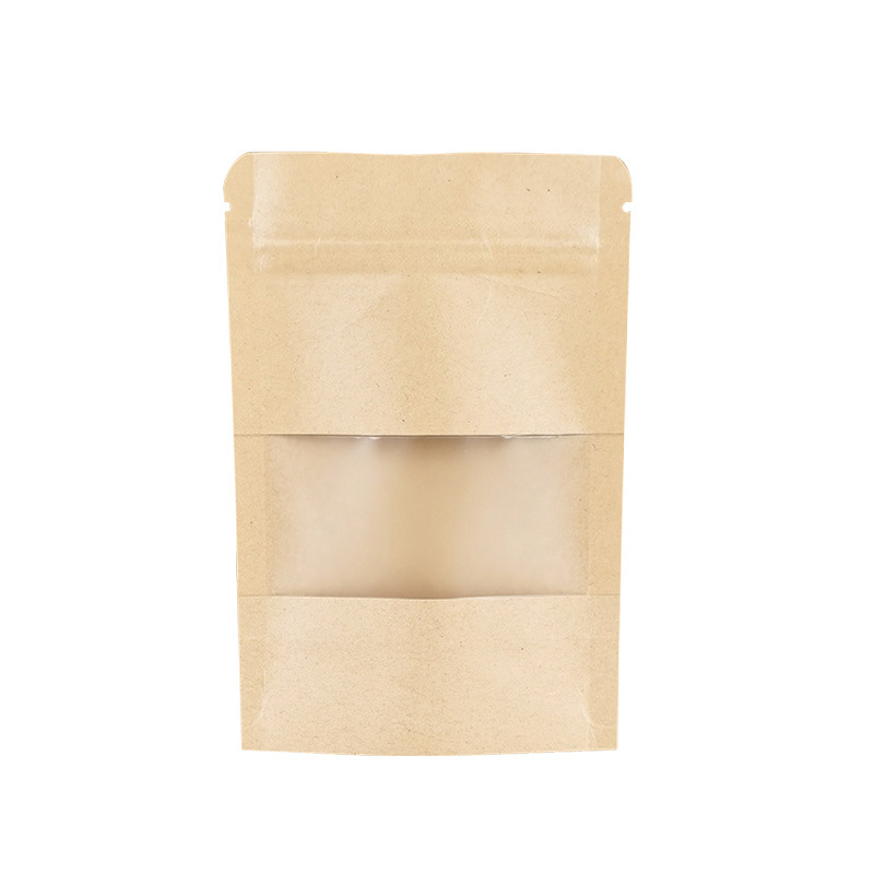 

Packing Office School Business & Industrial300Pcs Lot Kraft Paper Ziplock Package Bag Woth Clear Window Party Mini Crafts Storage Pouches Re