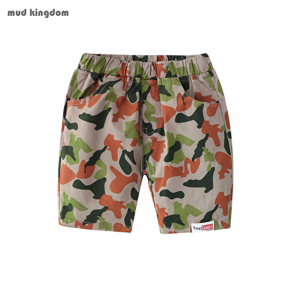 

Mudkingdom Summer Boys Camo Shorts Elastic Waist Pull-on for Little Boy Short Pants Kids Clothes Camouflage 210615, Orange