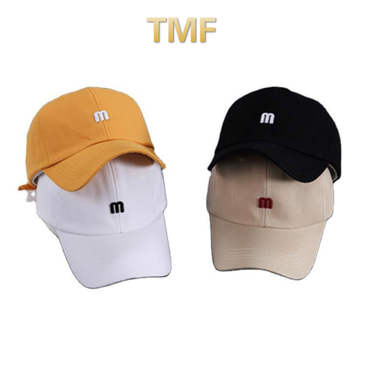 

Korean Fashion M Letter Embroidered Peaked Cap Womens Summer Ins Casual All-Matching Sun-Proof Mens and Matching Baseball, Yellow