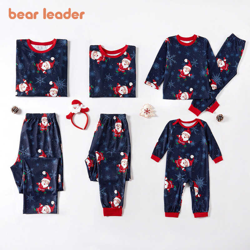

Bear Leader Winter Christmas Family Matching Outfits Dad Mommy Daughter Clothes Set Women Kids Cartoon Cute Homewear Pajamas 210708, Ah8553navy blue