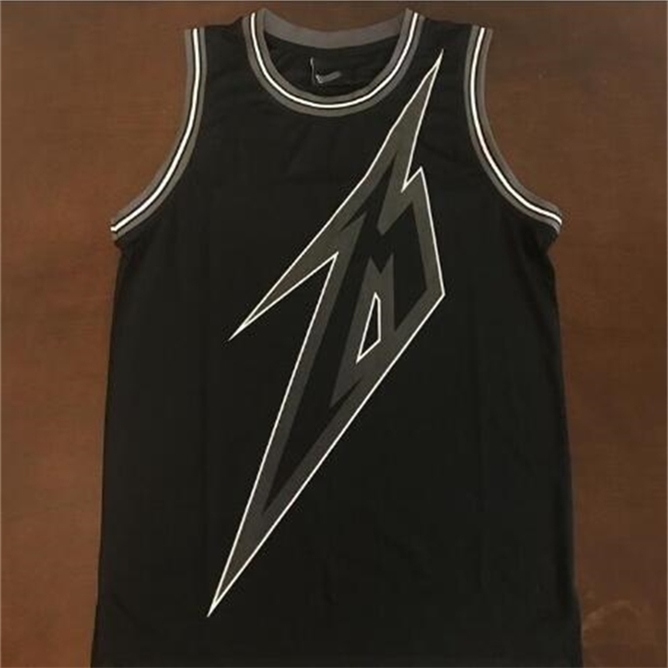 

Rare 21S Black 84 Metallica Ride The Lighting 30th Anniversary Basketball Jersey Embroidery Stitched size s-4XL or custom any name or number