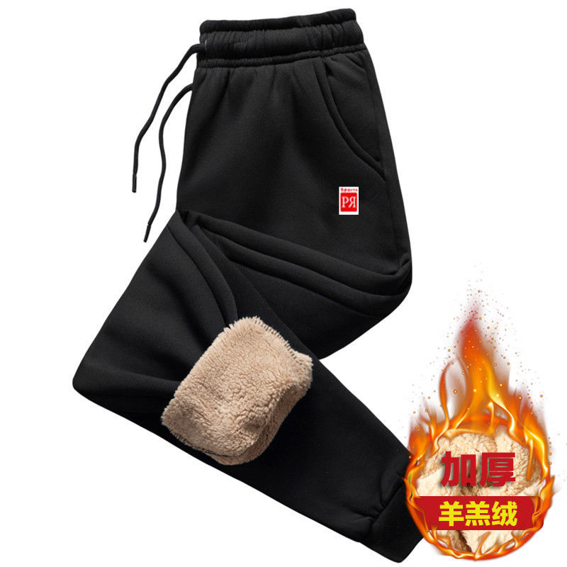 

2021 New Thick Jogger Men's Sport Cotton Pants Warm Winter Veet Hare Pencil Sweatpants Fall 5xl V06h