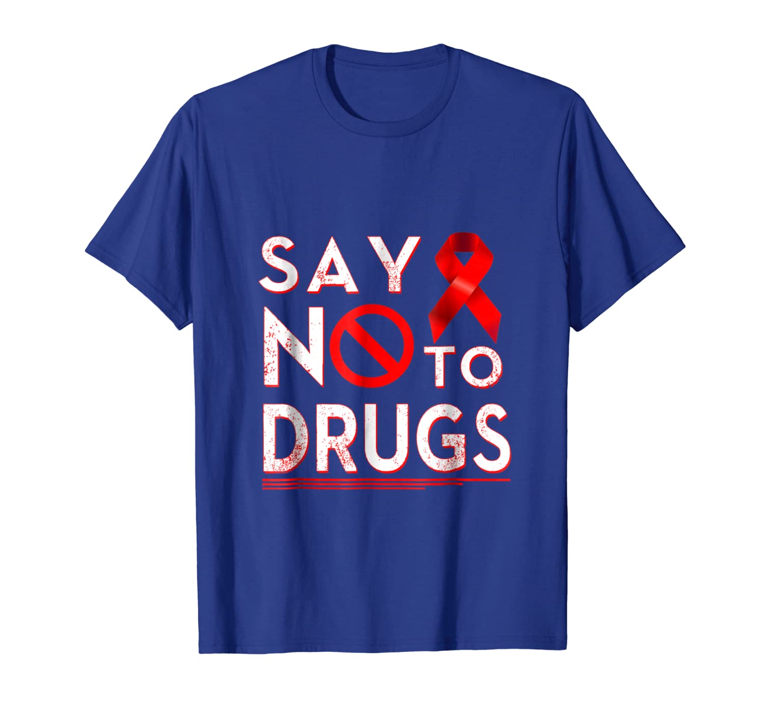 

Say NO to DRUGS Shirt Hand October Red ribbon week gifts, White;black