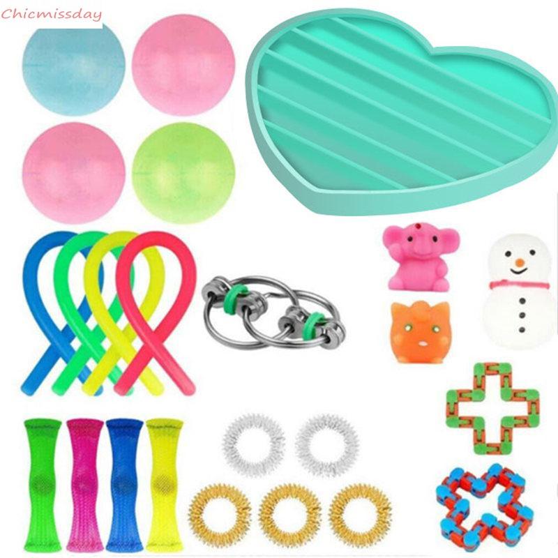 

Fidget Sensory Toy Set Stress Relief Toys Autism Anxiety Relief Stress Bubble Fidget Toys For Kids Adults With ADHD ADD OCD FY0016-0018