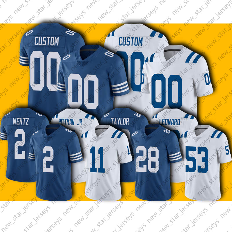 

New Season 2 Carson Wentz 28 Jonathan Taylor Jersey 18 Peyton Manning Quenton Nelson Jerseys IndianapolisColts13 TY Hilton Michael Pittman Jr Darius Leonard, Woman custom jersey (xm)
