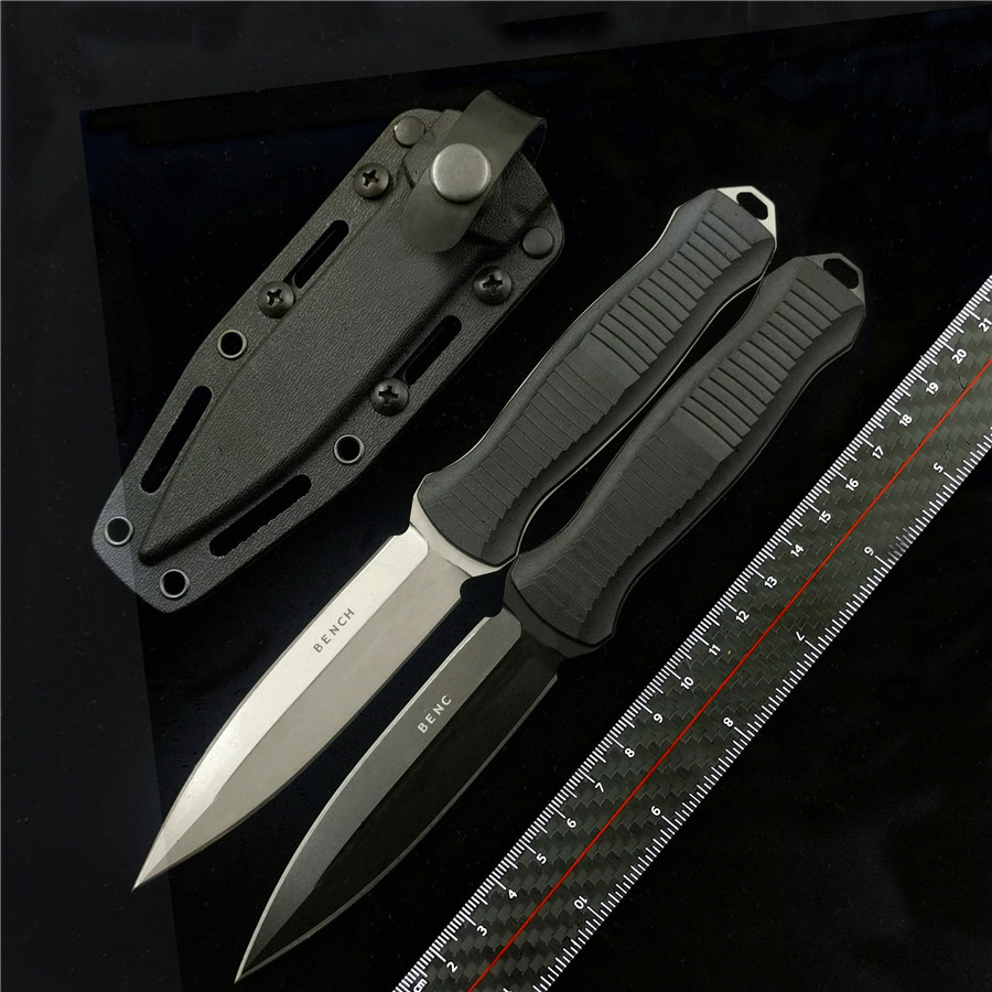 

Bench Infidel BM133 Made Fixed Blade knives Double-edged outdoor self defence Tactical Stright Hiking Camping knife EDC Tools