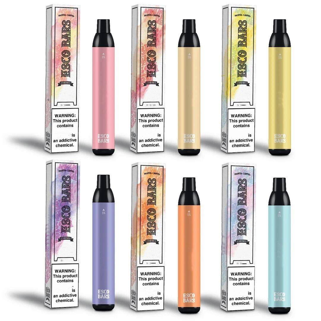 

ESCO BARS Disposable E cigarettes 2500 Puffs Vape Pen 1000mAh Battery Pod 6ml Pre-filled Mesh Coil Pods Vaporizers escobar bang xxl vape