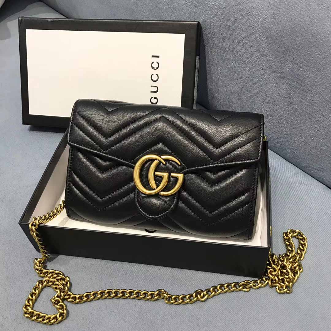 

GUCCI Luxury designer GG bag brand handbags wallets classic water ripple love shoulder cross body