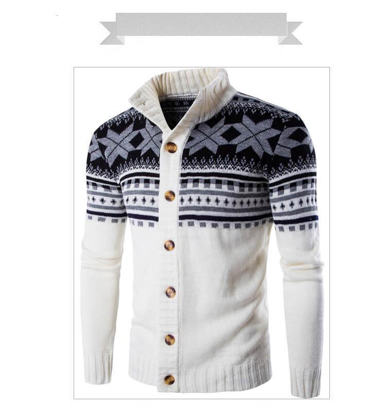 

2021 New Autumn Winter Sweaters Men Solid Color Casual Sweater Ya1m, Beige