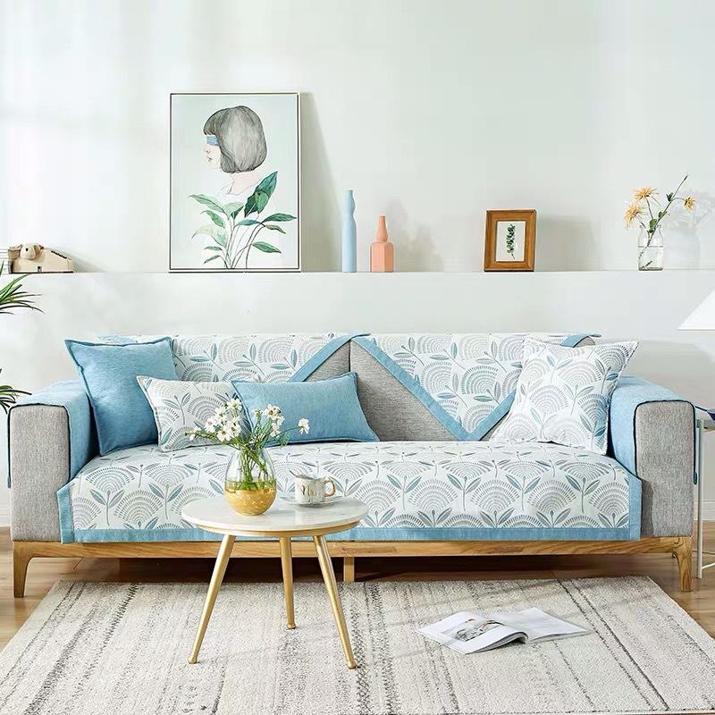 

Chair Covers Washable Green Couch Slip Cover L Shape Sofa Removable Pet Dog Kid Mat High-end Nordic With Pocket Decor