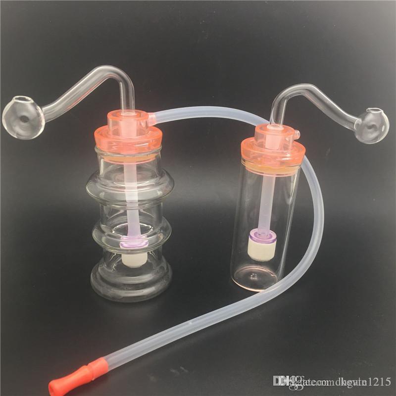 

4.5inch Glass Oil Burner Bubbler water Bong pipe Mute percolator bubbler dab Oil rig for smoking Popular mini heady beaker Bongs oil wax