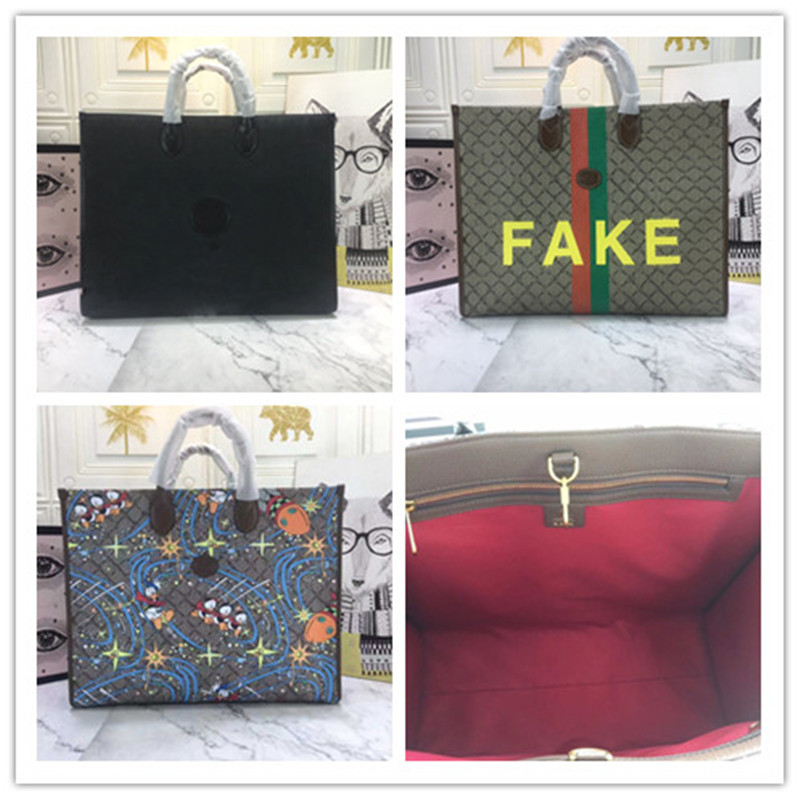 

designer luxury FAKE NOT Print Large Tote Bag Beige Brown 630353 Nylon Grit Off Grid 2Way Shoulder Bag size:43*34*18.5cm, Don't pay it