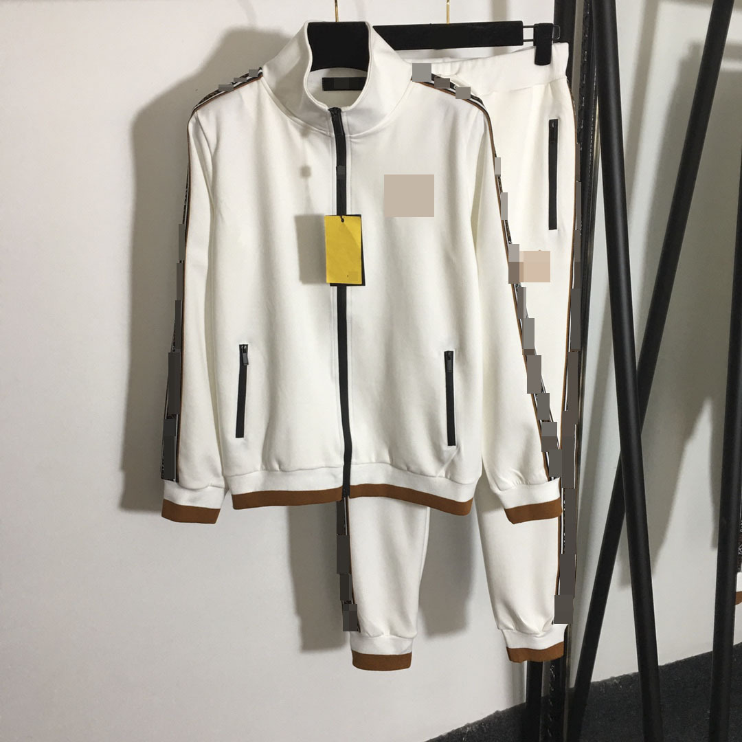 

fashion hombre spring woman Tracksuit casual girl two-piece suit sportswear running hoodie clothes great quality jacket free shipping 14, White