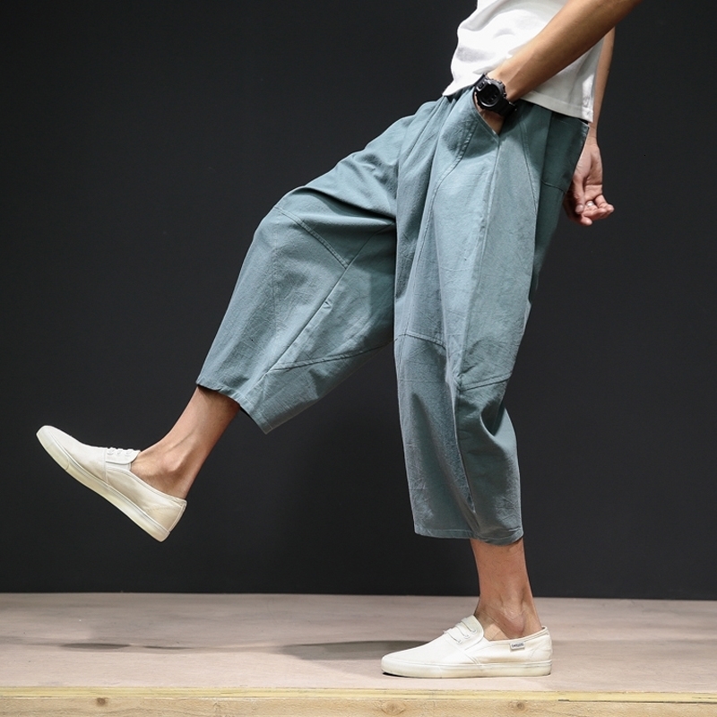 

2021 New Men Harajuku Mens Summer Joggers Pants Male Vintage Style Sweatpants Fashions OU87, Green