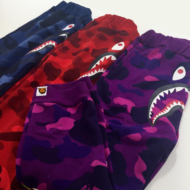

pants trousers beii & ape children's fashion brand head camouflage baby leisure boys and girls shark, Black